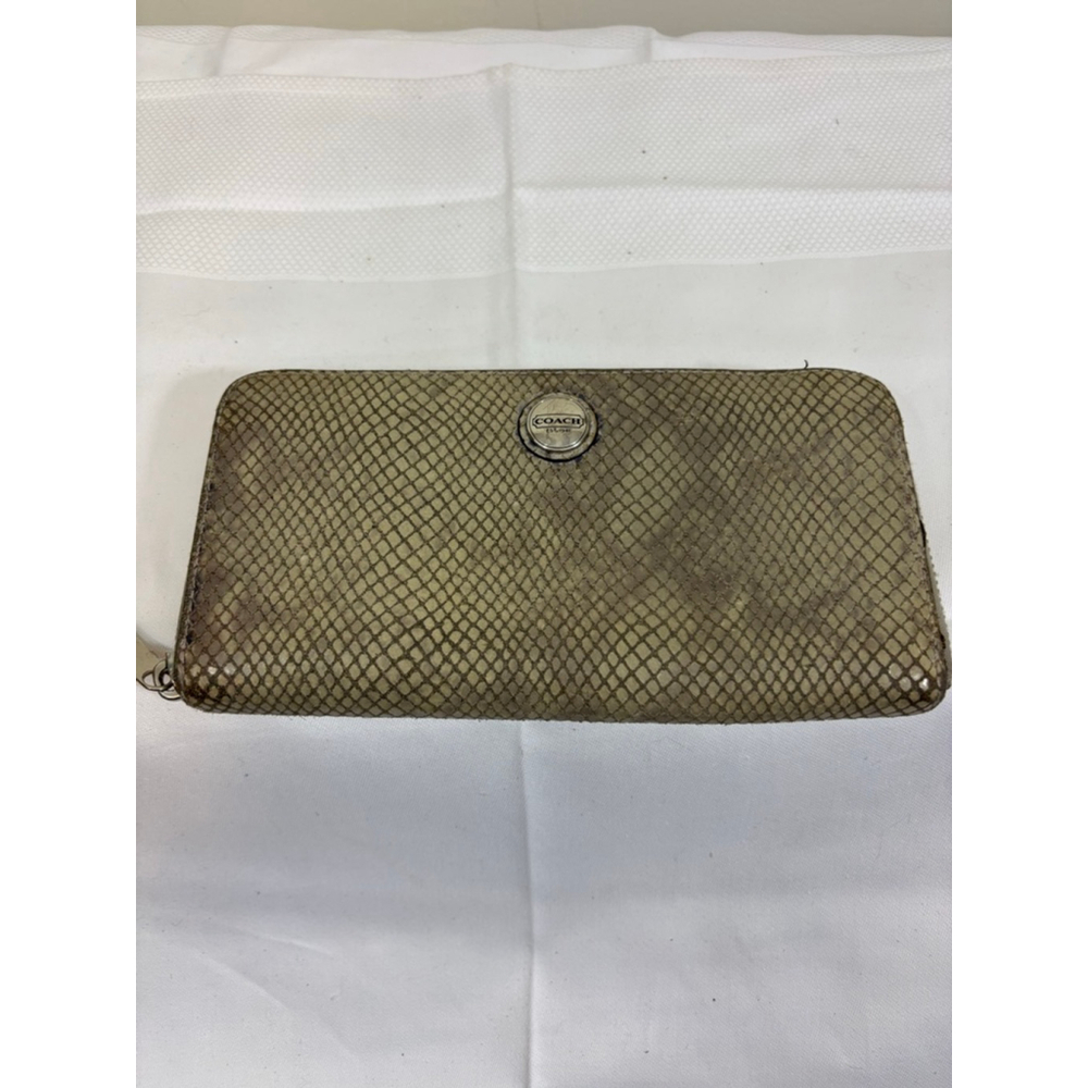 Women's Coach Python Embossed Zip Around Wallet T… - image 1